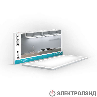 Светильник светодиодный 12Вт 4200К 300х600х8мм панель ультратонкая мат. рассеив. Gauss 846511212