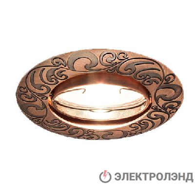 Светильник Olympia 51 1 18 литой поворот. MR16 состаренная медь ИТАЛМАК IT8397