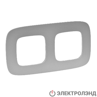 Рамка 2-м Valena Allure универсальная алюм. Leg 754392