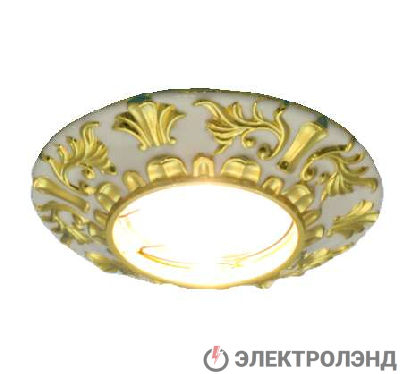 Светильник Regal 51 1 46 литой неповорот. MR16 бел./зол. ИТАЛМАК IT8449